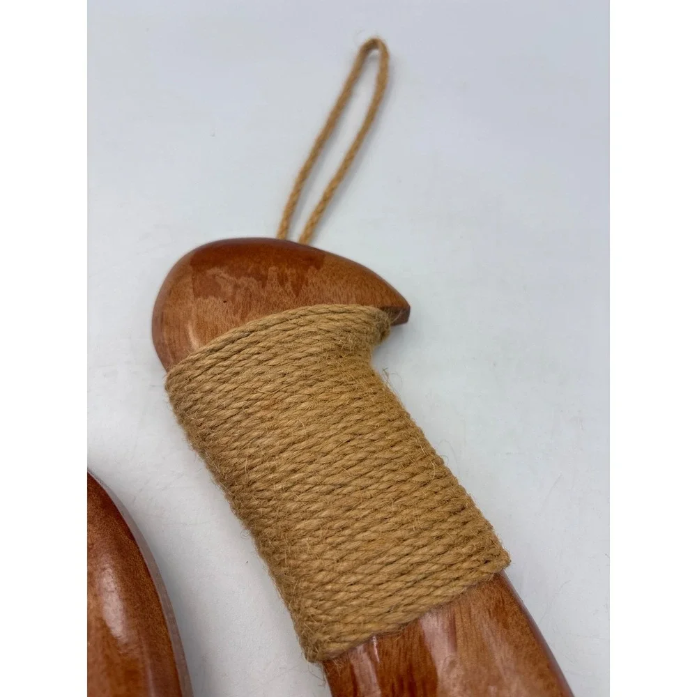 Hawaiian Fish Hook Hand Carved Wood Hanging Decoration Wall‎ Art 12